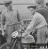 	2 - Christ a patnáctiletý mechanik Horáček s motocyklem Hurikán – v Československu vyrobeno jen pár exemplářů tohoto stroje – rok 1955