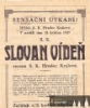 Vzácný artefakt - plakátek ze zápasu proti Slovanu Vídeň